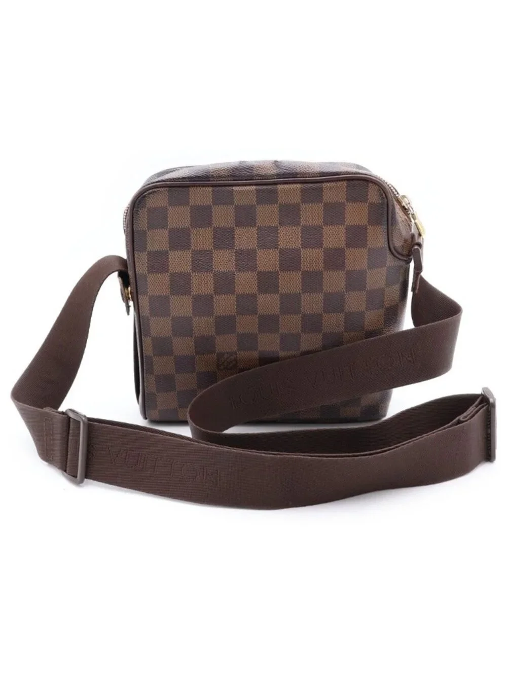 Louis Vuitton Damier Ebene Olaf PM Shoulder Bag Brown